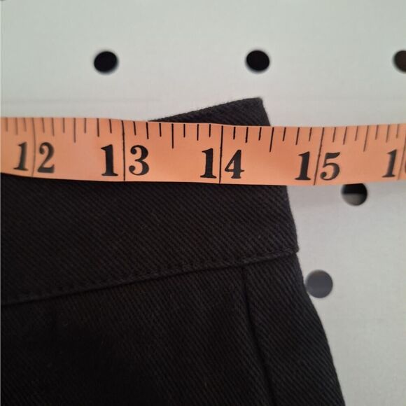 Cider Womens Cut Off Buckle Strap Jeans Black Punk Rock Metal Party Sexy Large - Picture 10 of 11